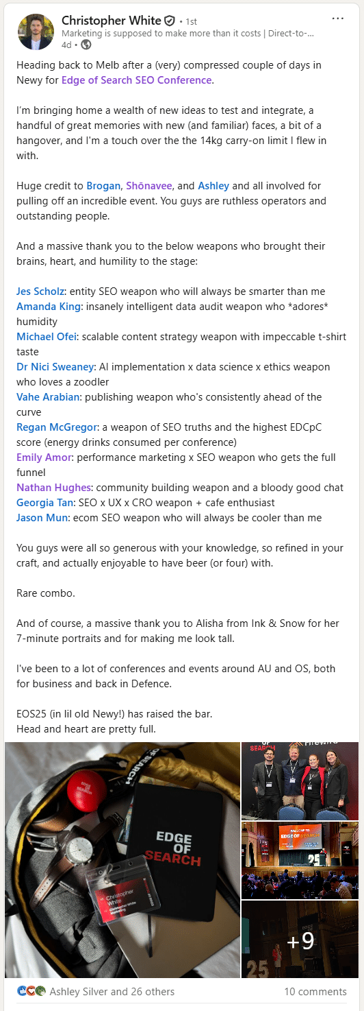 Attendee review