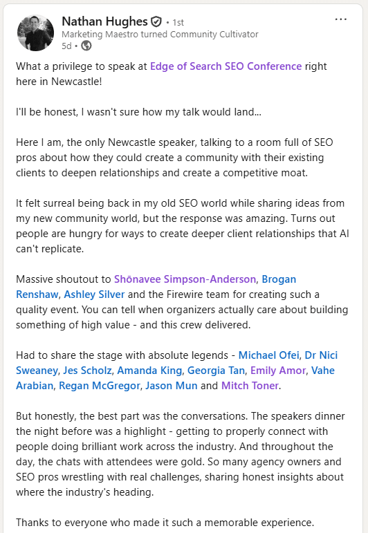 Attendee review